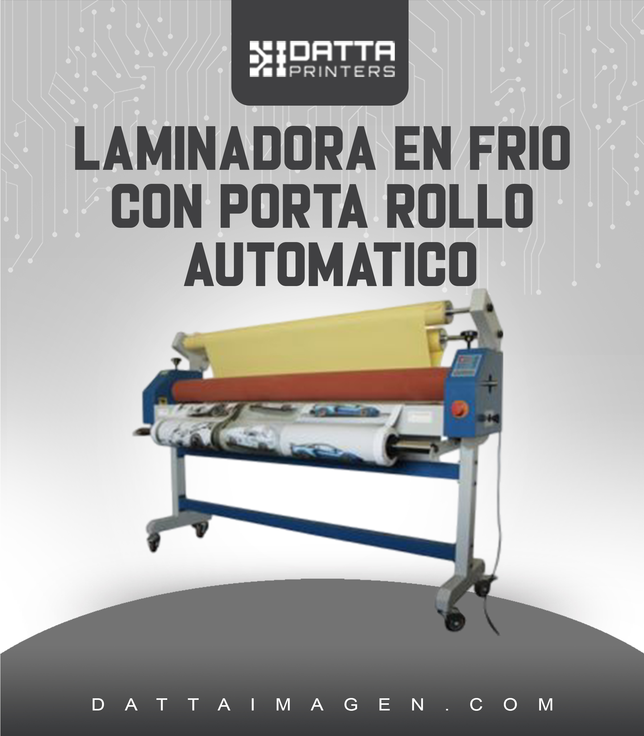 LAMINADORA EN FRIO CON PORTA ROLLO AUTOMATICO